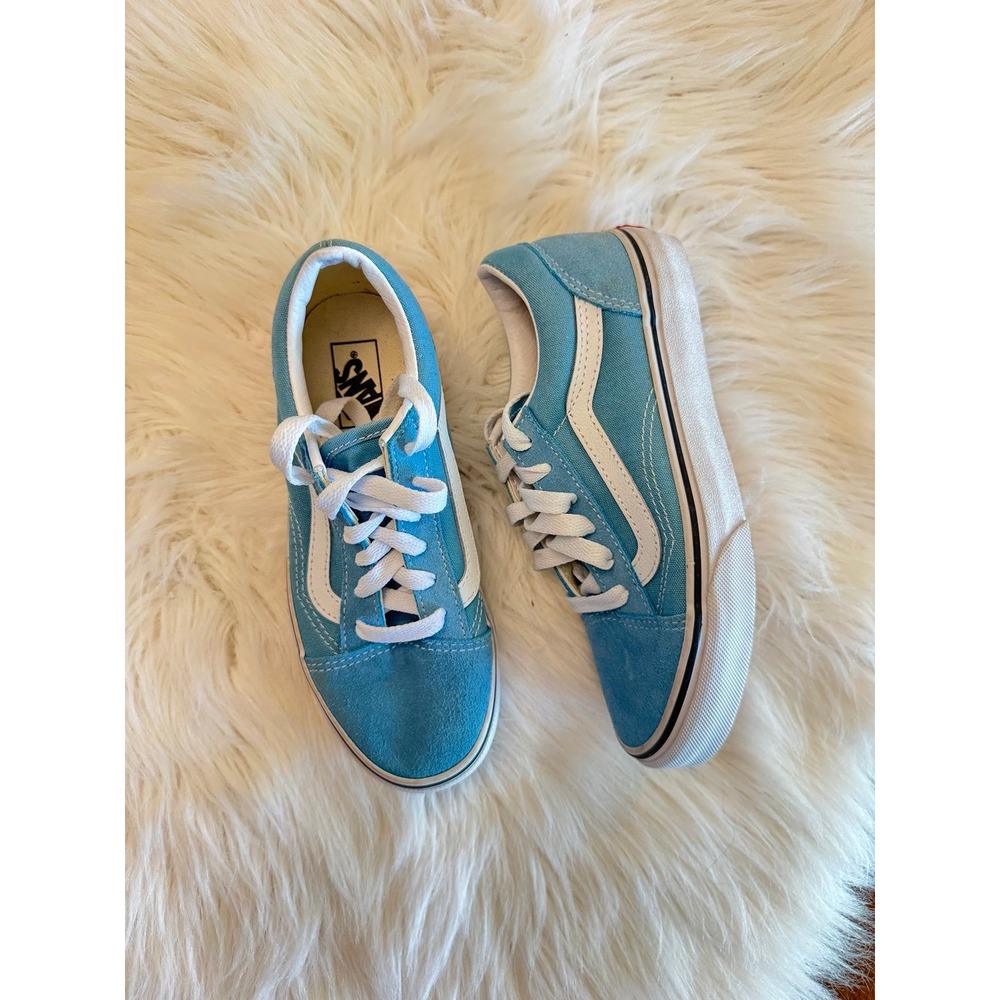 Vans Old Skool Blue Suede Fashion Sneakers Size 2